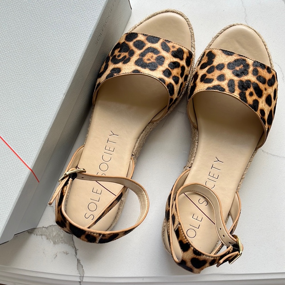Sole Society Leopard Espadrilles Verla2